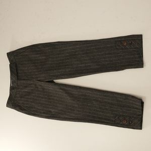 Gunex Brunello Cucinelli Wool Gray Pinstripe Pants sz 2 Italy Designer Quality